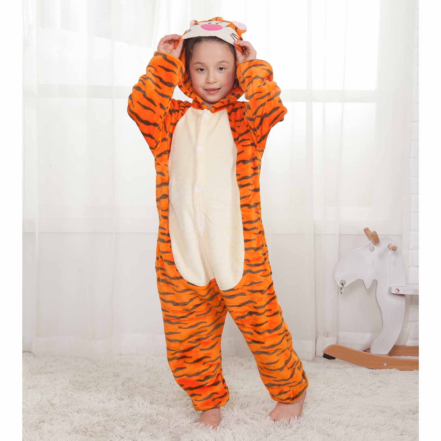 Winnie The Pooh Tigger Onesie Kids Animal Pajamas Kigurumi Costumes ...